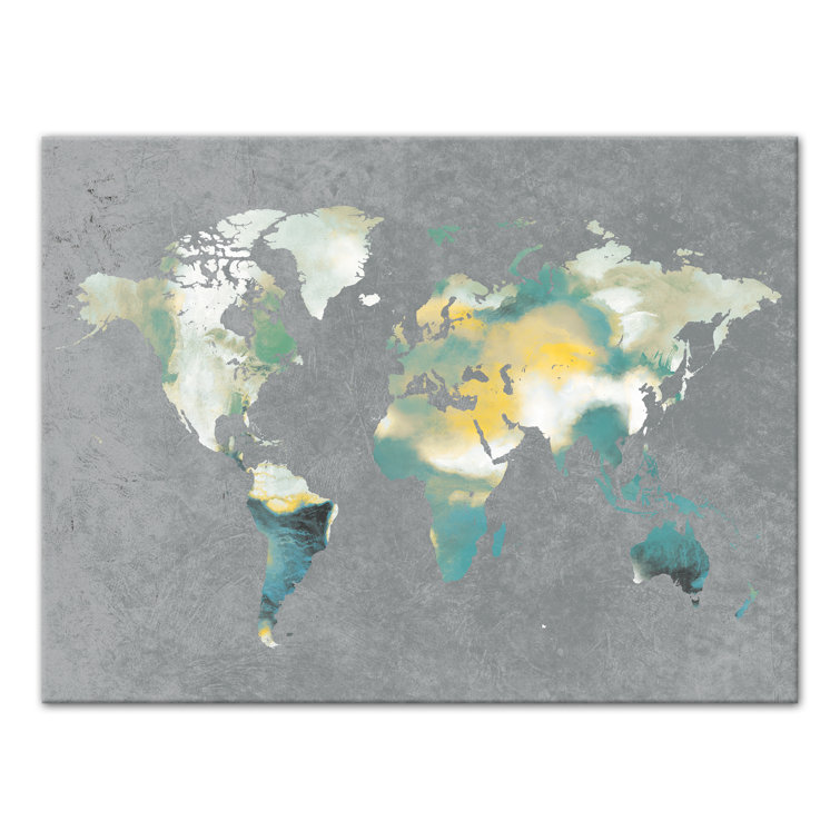 Wrought Studio World Map On Canvas Print Wayfair